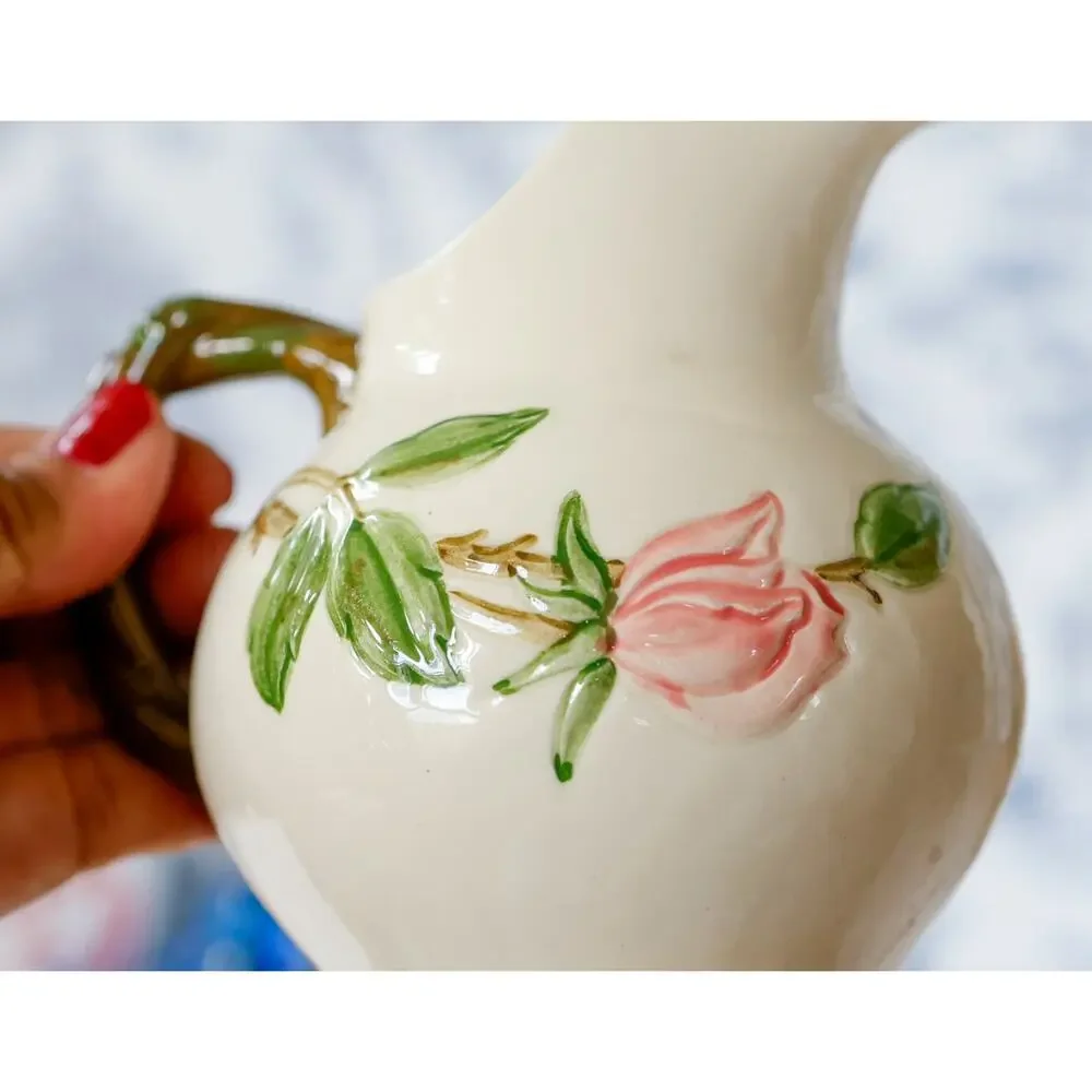 VTG 1940s Franciscan Desert Rose USA Creamer Pitcher Retro MCM Cottage Country